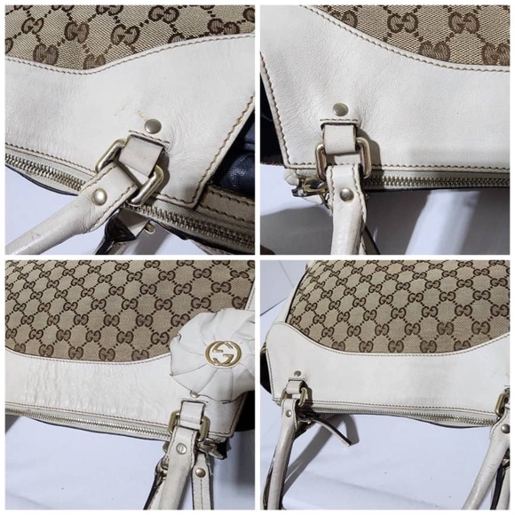 Authentic Gucci Monogram GG Canvas Trophy Tote - Picture 9 of 14
